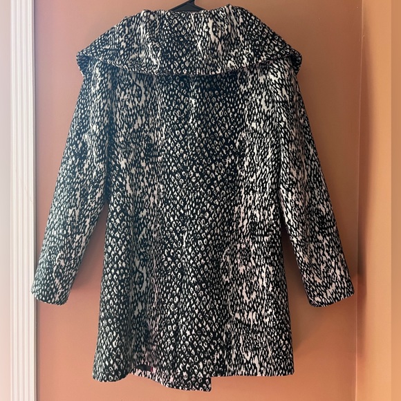 Calvin Klein medium length wool jacket with extra big neck - Size 6 - Picture 4 of 9